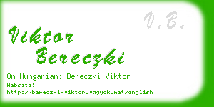 viktor bereczki business card